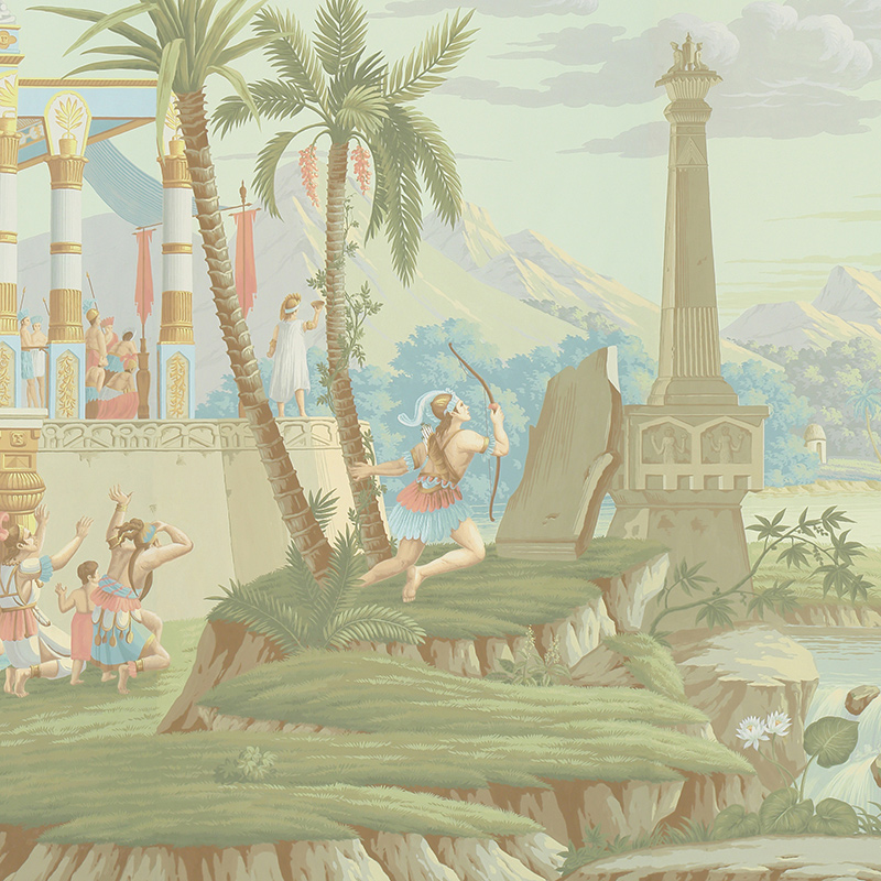 Обои ручная роспись The Incas Pastel on scenic paper Обои ручная роспись The Incas Pastel on scenic paper в Барнауле | Loft Concept