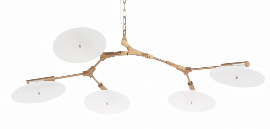 Люстра White Disc 5 ламп Люстра White Disc 5 ламп - Loft-Concept в Барнауле