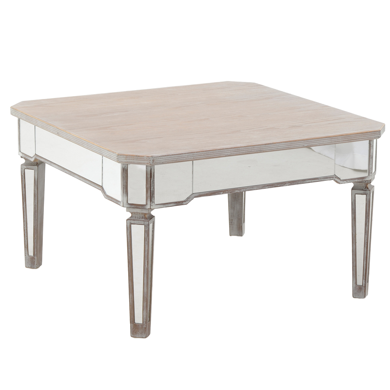 Кофейный стол Amlet Mirrored Table Бежево-серый Зеркало Кофейный стол Amlet Mirrored Table Бежево-серый Зеркало в Барнауле | Loft Concept