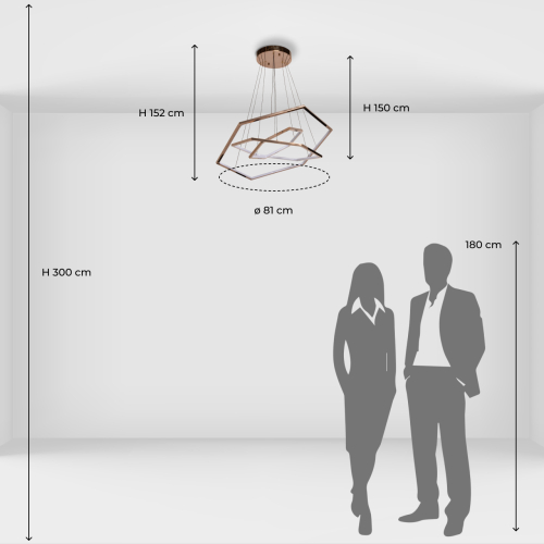 Люстра с 3-мя подвесами в виде шестиугольников Hexagon Horizontal в Барнауле