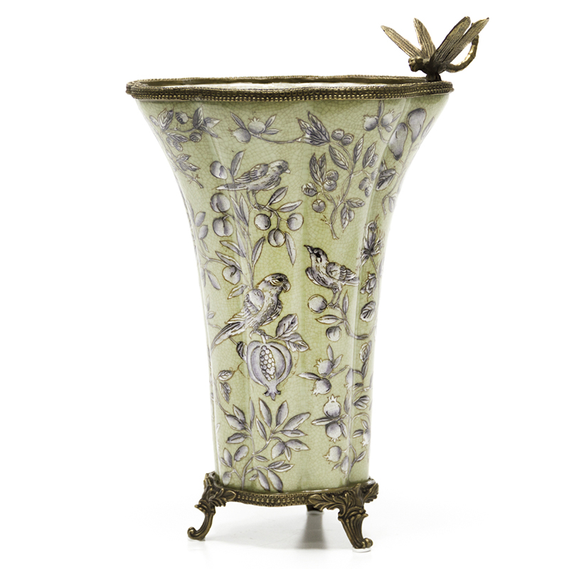 Ваза Pomegranate Vase Золотой Прозрачный зеленый Ваза Pomegranate Vase Золотой Прозрачный зеленый в Барнауле | Loft Concept