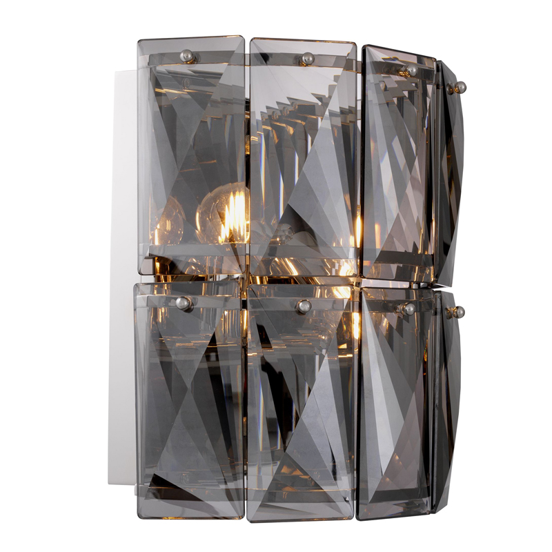 Бра Wall Lamp Amazone smoke Никель Стекло Смок Бра Wall Lamp Amazone smoke Никель Стекло Смок в Барнауле | Loft Concept