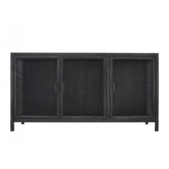 Буфет с 3-мя дверцами из металлической сетки Industrial Loft Dark Metal 3 Door Beto Cabinet Черный Буфет с 3-мя дверцами из металлической сетки Industrial Loft Dark Metal 3 Door Beto Cabinet Черный в Барнауле | Loft Concept