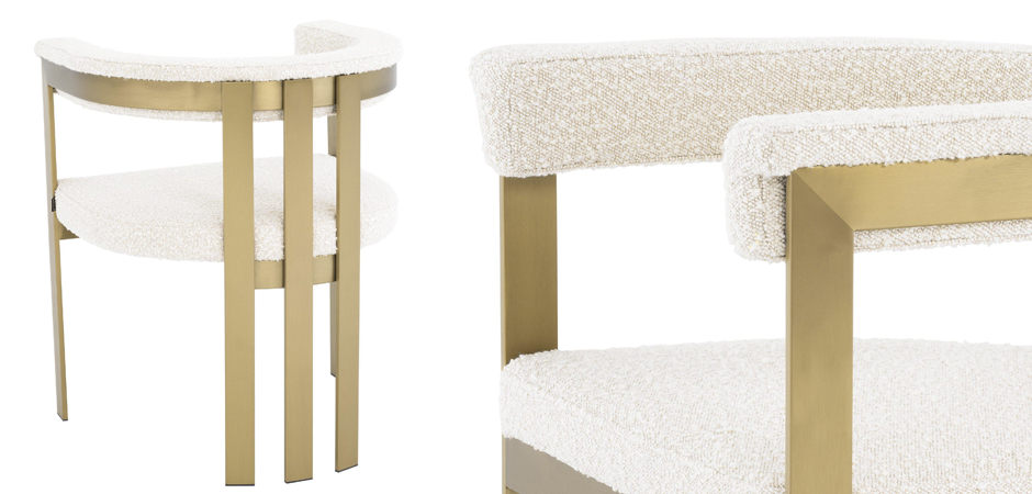 Стул Eichholtz Dining Chair Clubhouse boucle cream Стул Eichholtz Dining Chair Clubhouse boucle cream - Loft-Concept в Барнауле