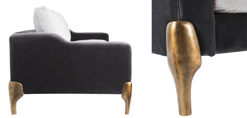 Диван Brass Legs Shovels Диван Brass Legs Shovels - Loft-Concept в Барнауле