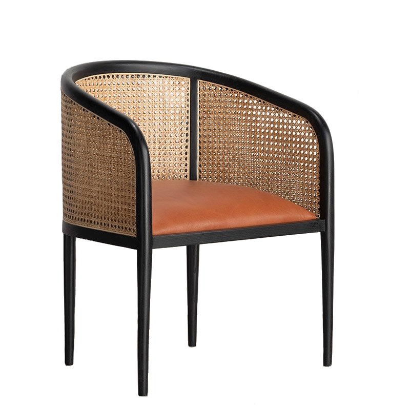 Кресло Rattan Decor Chair Terracotta Черный Терракотовый Бежевый Кресло Rattan Decor Chair Terracotta Черный Терракотовый Бежевый в Барнауле | Loft Concept