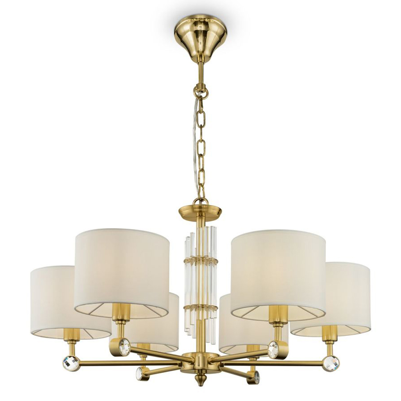 Люстра Aldrich light Chandelier Латунь Белый Люстра Aldrich light Chandelier Латунь Белый в Барнауле | Loft Concept
