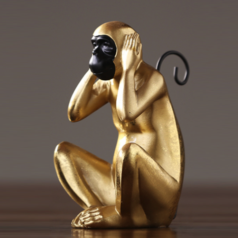 Статуэтка Monkey dont hear Глянцевое золото Статуэтка Monkey dont hear Глянцевое золото в Барнауле | Loft Concept
