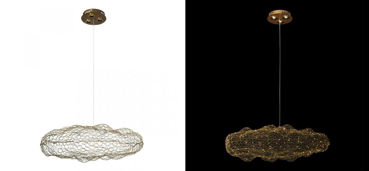 Светодиодная Люстра Золотая Сеть LED Cloud Gold - фото №1