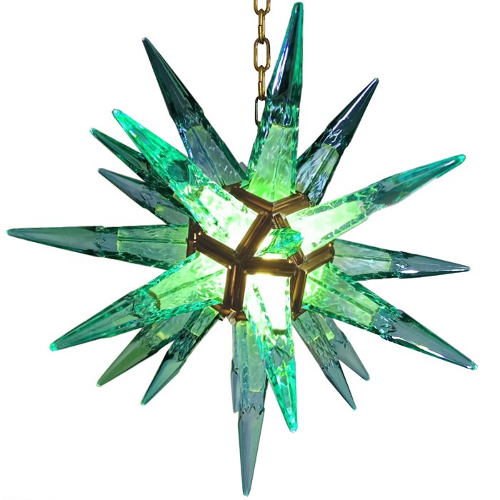 Люстра Chandelier Star Turquoise Латунь Люстра Chandelier Star Turquoise Латунь в Барнауле | Loft Concept