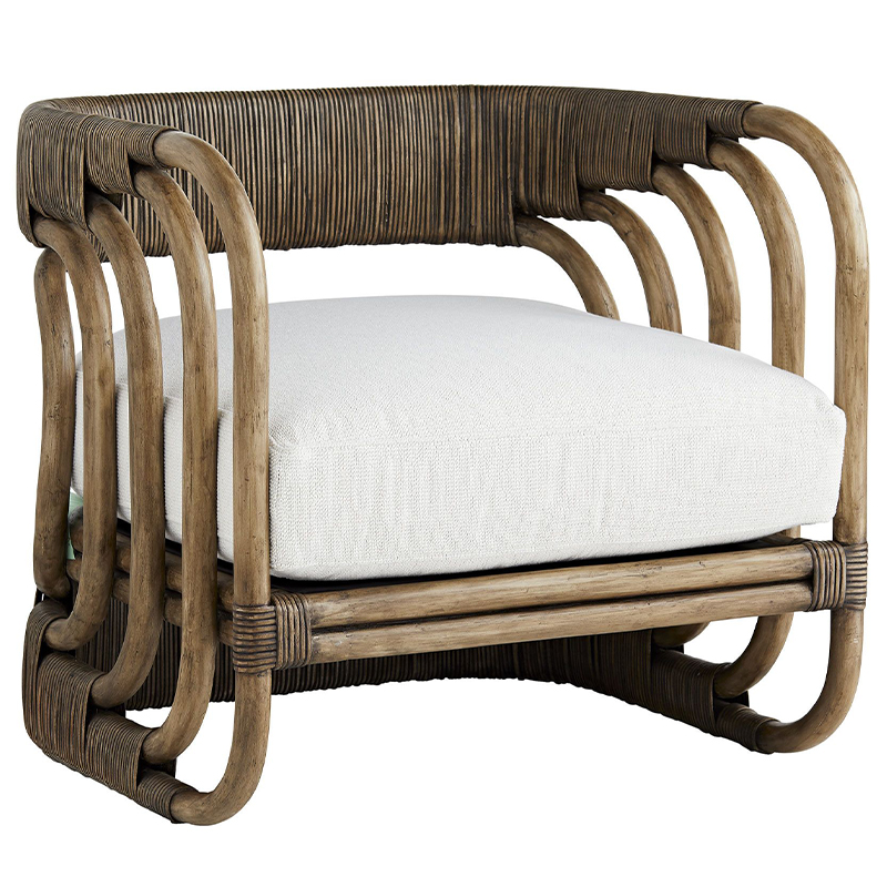 Кресло HAMZA CHAIR Коричневый Молочный Кресло HAMZA CHAIR Коричневый Молочный в Барнауле | Loft Concept