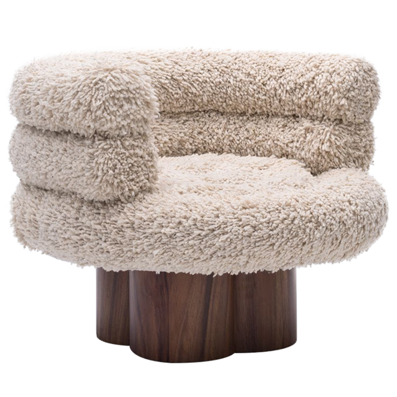 Дизайнерское кресло Cosy Amchair Бежевый Коричневый Дизайнерское кресло Cosy Amchair Бежевый Коричневый в Барнауле | Loft Concept