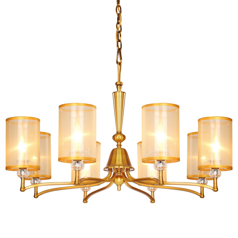 Люстра Boniface Chandelier 85 Латунь Золотой Шампань Прозрачный в Барнауле | Loft Concept 