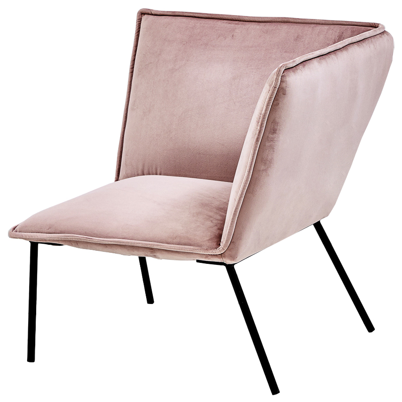 Кресло Corner Armchair pink Розовый пастельный Черный Кресло Corner Armchair pink Розовый пастельный Черный в Барнауле | Loft Concept