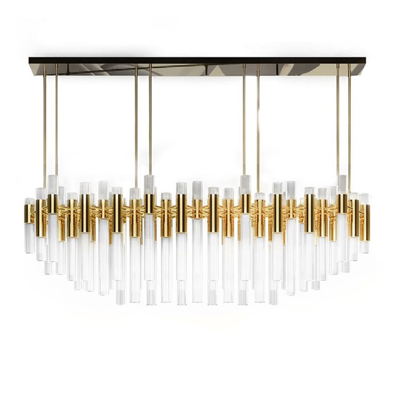 Люстра Luxxu Waterfall Rectangular suspension Глянцевое золото Прозрачное Стекло Люстра Luxxu Waterfall Rectangular suspension Глянцевое золото Прозрачное Стекло в Барнауле | Loft Concept