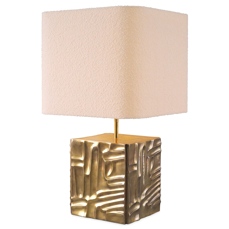 Настольная лампа Eichholtz Table Lamp Oregon Bouclé Латунь Белый Настольная лампа Eichholtz Table Lamp Oregon Bouclé Латунь Белый в Барнауле | Loft Concept