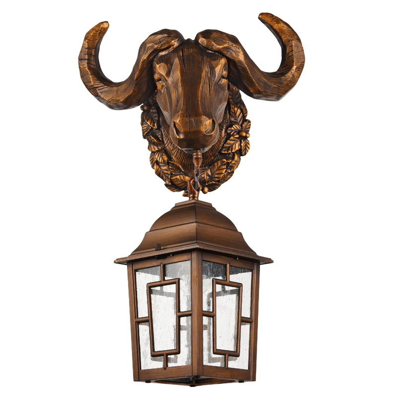 Уличный светильник Bull Lantern Коричневый винтаж Прозрачное Стекло Уличный светильник Bull Lantern Коричневый винтаж Прозрачное Стекло в Барнауле | Loft Concept