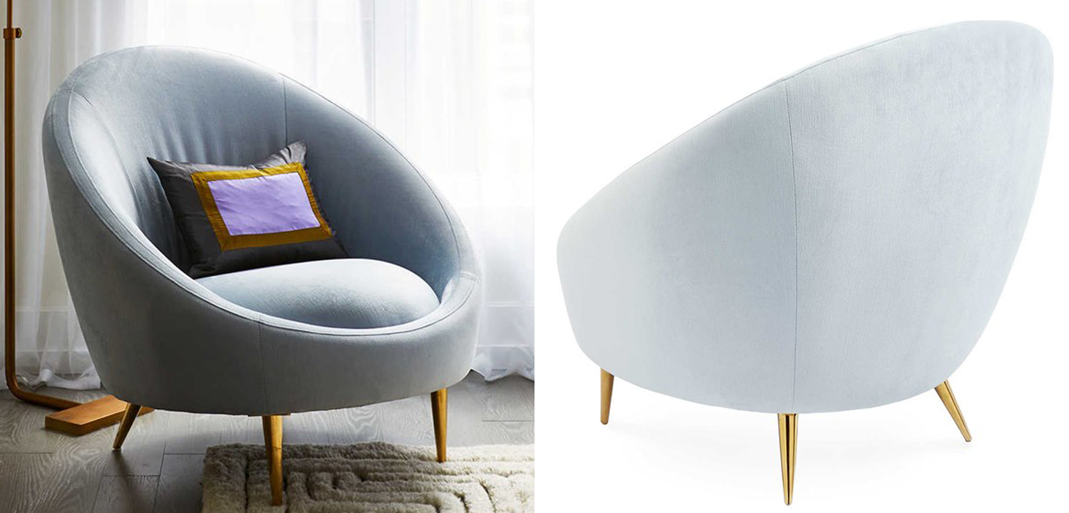 Кресло Jonathan Adler Ether Bergamo Ice Accent Chair - фото №1