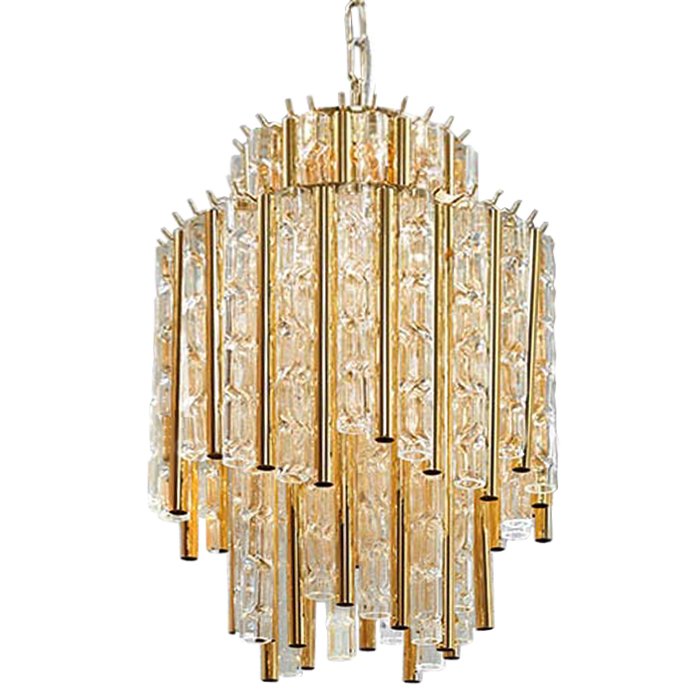 Люстра Chandelier Gigi Gold Глянцевое золото Прозрачное Стекло в Барнауле | Loft Concept 