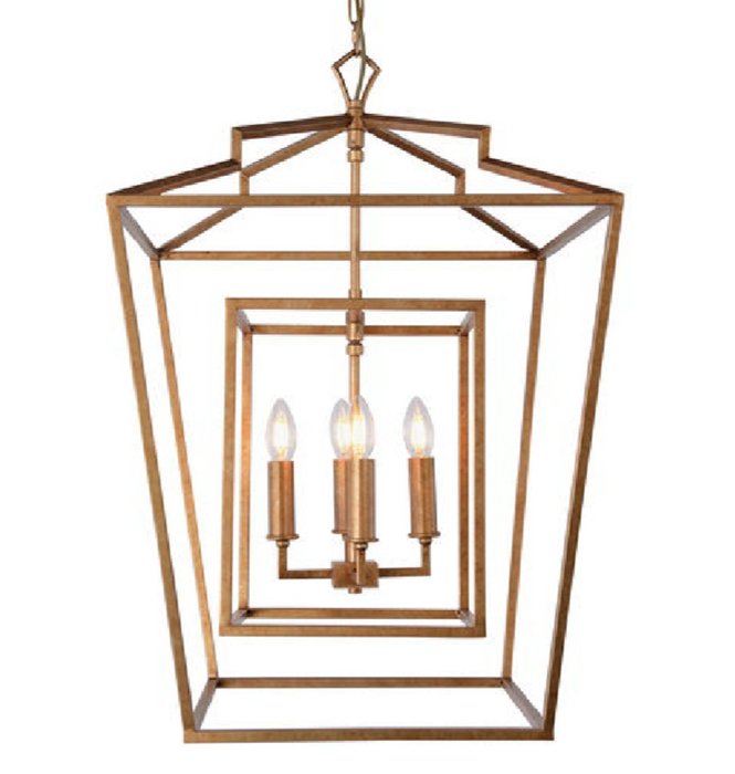 Подвесные светильники Darlana Lantern Chandelier Золотой Подвесные светильники Darlana Lantern Chandelier Золотой в Барнауле | Loft Concept