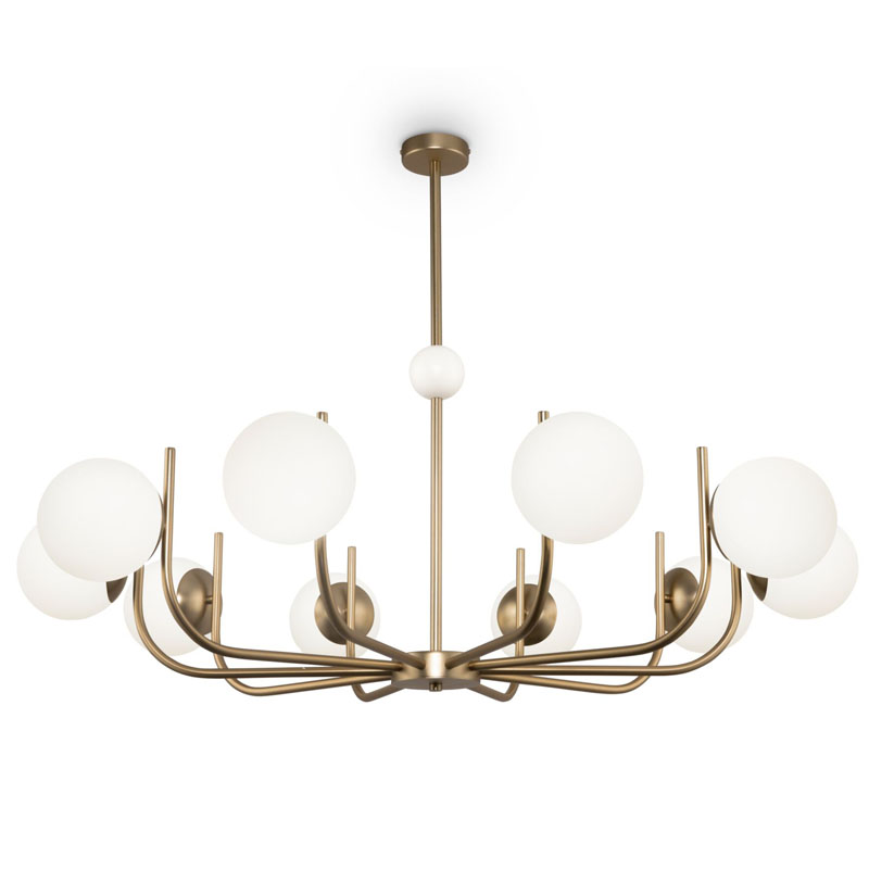 Люстра Felicitat Chandelier 116 Латунь Белый Люстра Felicitat Chandelier 116 Латунь Белый в Барнауле | Loft Concept