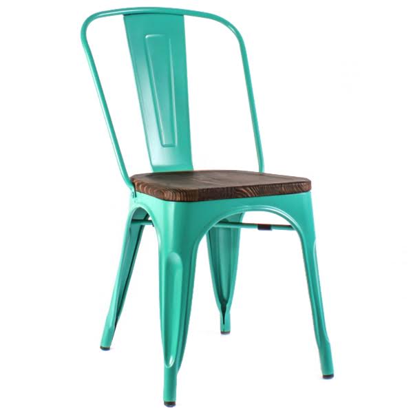 Кухонный стул Tolix Chair Wood Бирюзовый Бирюзовый Коричневый Кухонный стул Tolix Chair Wood Бирюзовый Бирюзовый Коричневый в Барнауле | Loft Concept