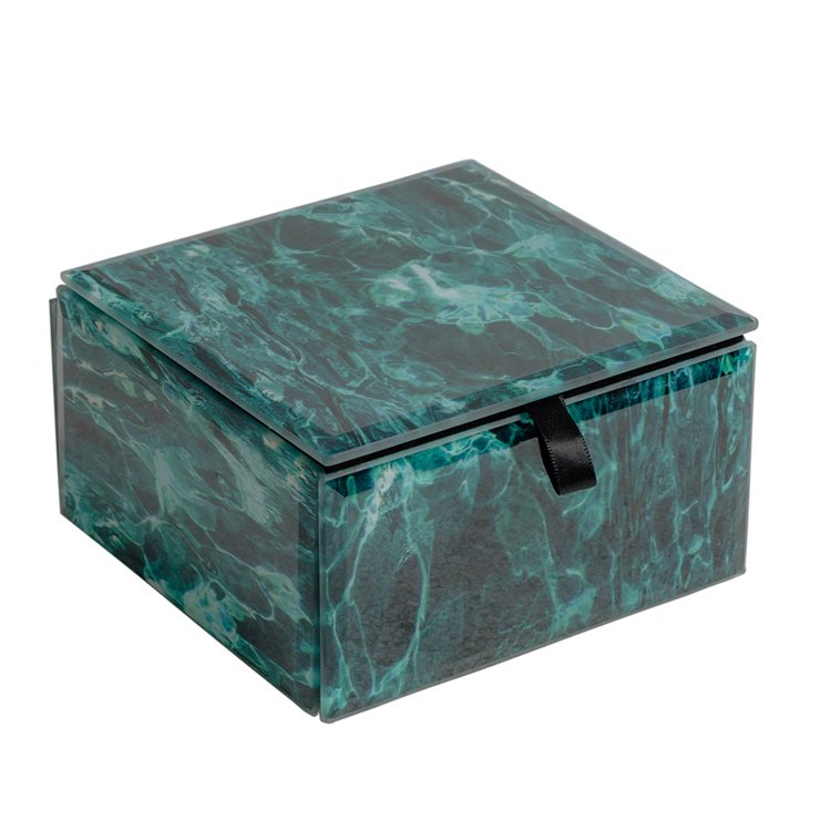 Шкатулка Turquoise Smoke Cube Бирюзовый Шкатулка Turquoise Smoke Cube Бирюзовый в Барнауле | Loft Concept