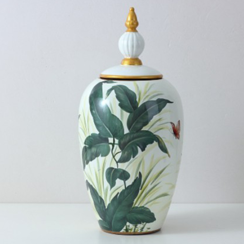 Ваза Vase Aina M Зеленый Белый Золотой Ваза Vase Aina M Зеленый Белый Золотой в Барнауле | Loft Concept