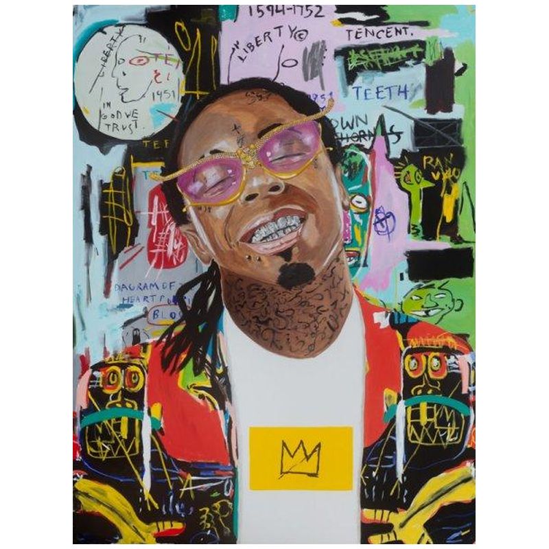 Картина King Weezy with Basquiat Jacket and Background Мульти Картина King Weezy with Basquiat Jacket and Background Мульти в Барнауле | Loft Concept