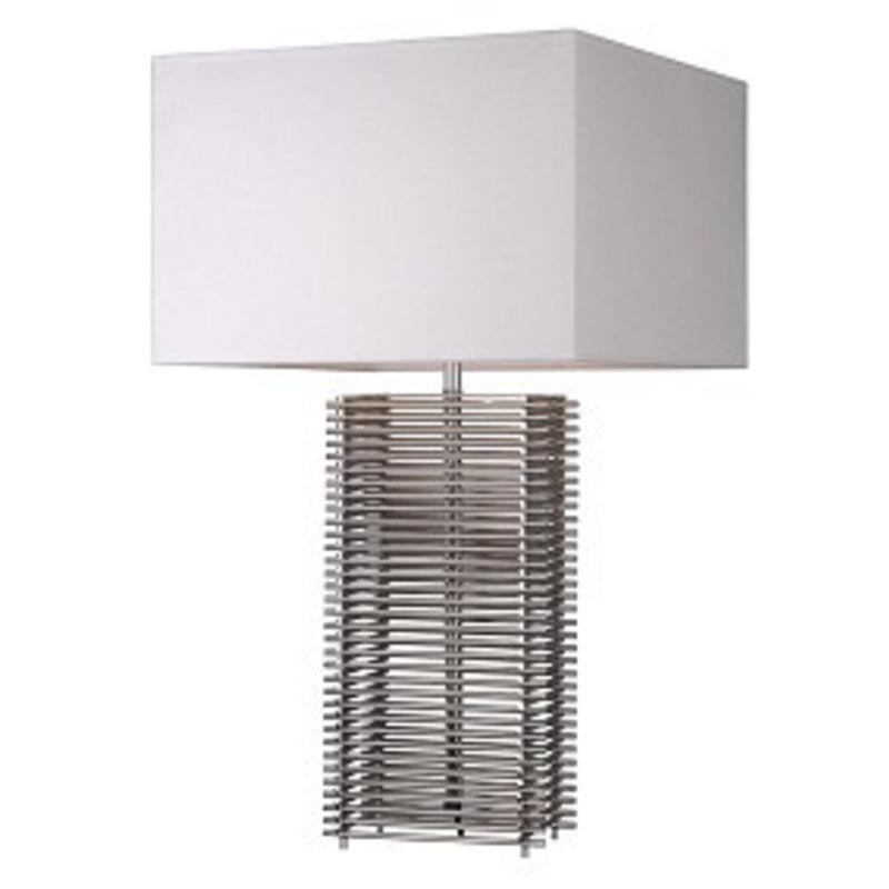 Настольная лампа Milburn Table Lamp Хром Белый Настольная лампа Milburn Table Lamp Хром Белый в Барнауле | Loft Concept