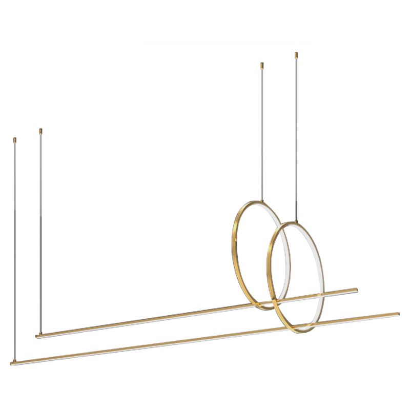 Подвесной Дизайнерский Светильник Ursa Geometric Ring Lamp 2 кольца Золотой Подвесной Дизайнерский Светильник Ursa Geometric Ring Lamp 2 кольца Золотой в Барнауле | Loft Concept