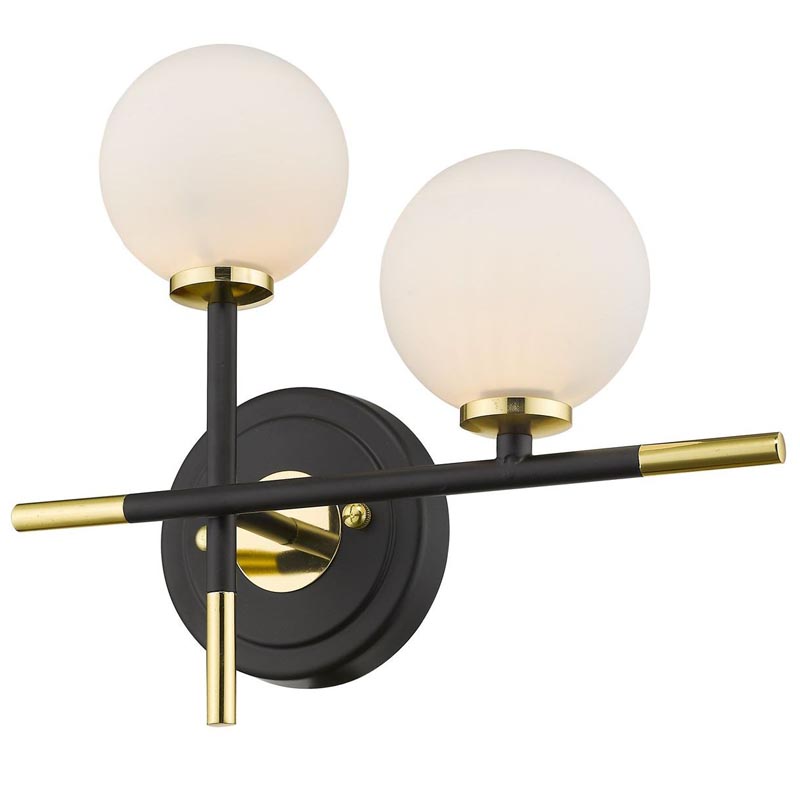 Бра Galant Sconce gold right Золотой Черный Белое матовое стекло Бра Galant Sconce gold right Золотой Черный Белое матовое стекло в Барнауле | Loft Concept