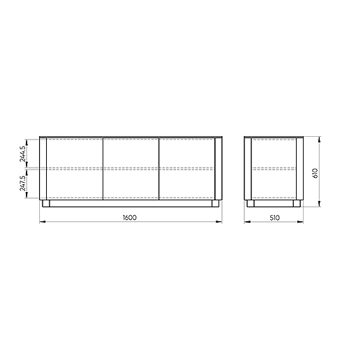 Тумба молочного цвета с 3-мя дверцами Tammi  в Барнауле