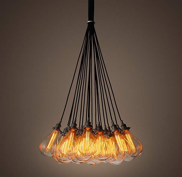 Подвесной светильник Glass Teardrop Pear 19 Черный Подвесной светильник Glass Teardrop Pear 19 Черный в Барнауле | Loft Concept
