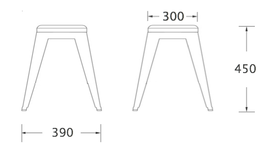 Кухонный стул Tolix Kitchen Stool 45 в Барнауле