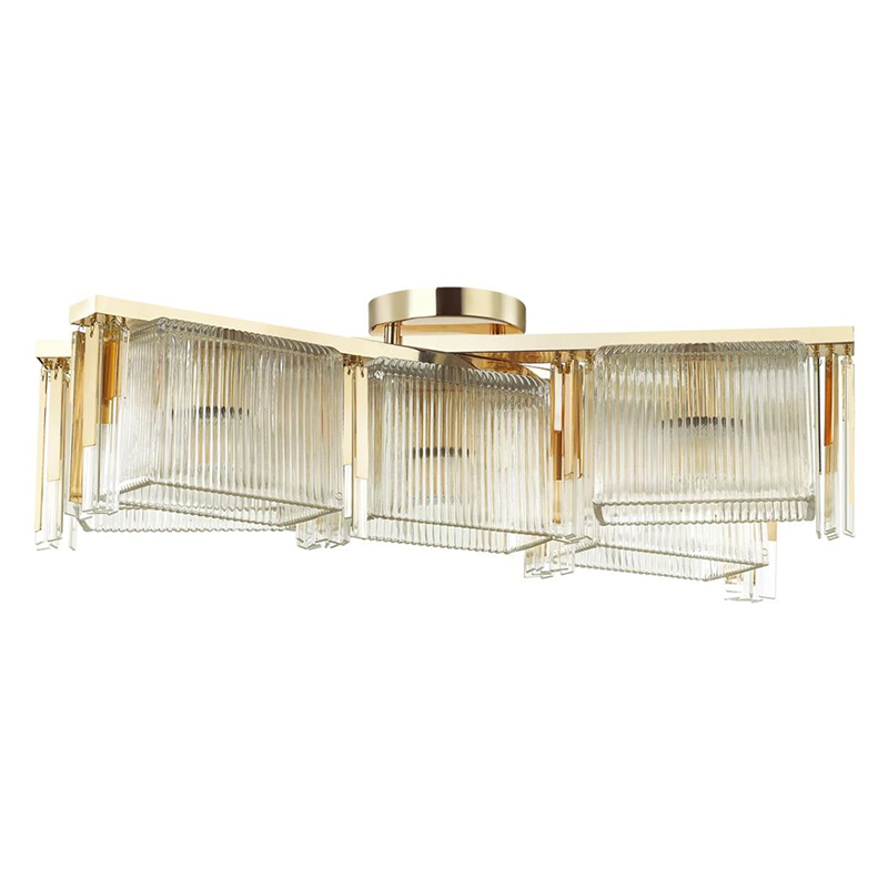 Люстра Madelen Gold Chandelier 5 Глянцевое золото Прозрачный (Transparent) Люстра Madelen Gold Chandelier 5 Глянцевое золото Прозрачный (Transparent) в Барнауле | Loft Concept