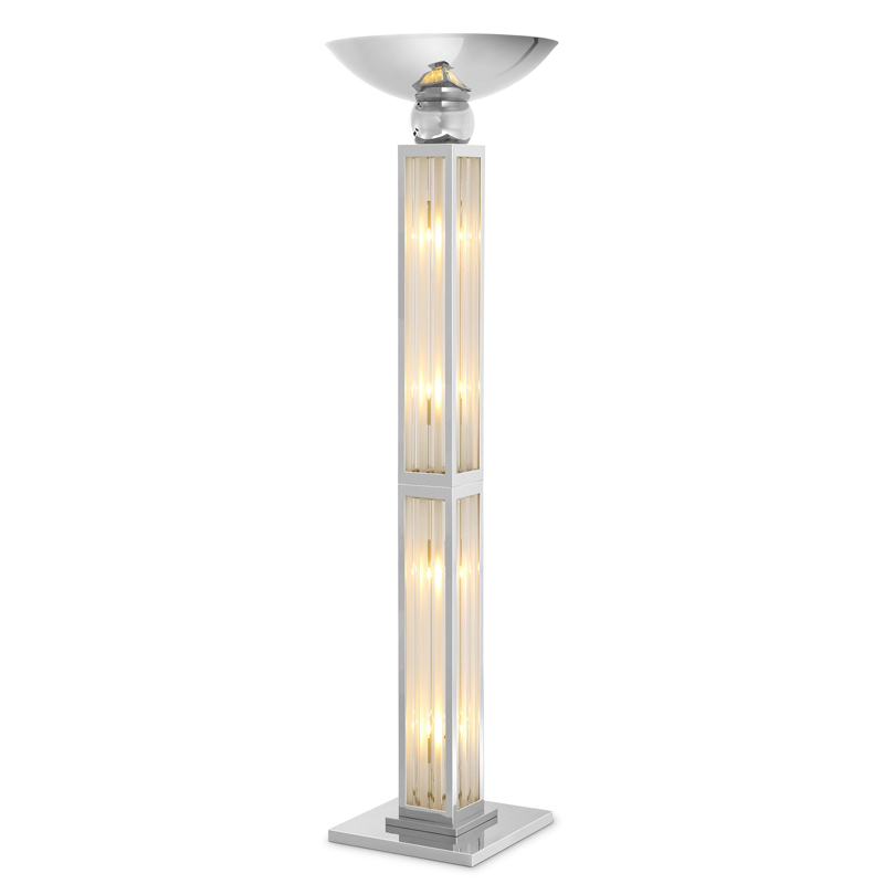 Торшер Eichholtz Floor Lamp Dorrell Никель Прозрачный Торшер Eichholtz Floor Lamp Dorrell Никель Прозрачный в Барнауле | Loft Concept