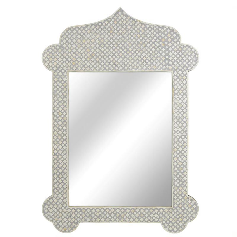 Зеркало Bone Inlay Dome Mirror Белый Зеркало Bone Inlay Dome Mirror Белый в Барнауле | Loft Concept