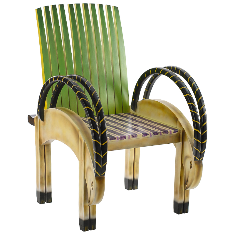Кресло Oryx Armchair Зеленый Желтый Черный Мульти Кресло Oryx Armchair Зеленый Желтый Черный Мульти в Барнауле | Loft Concept