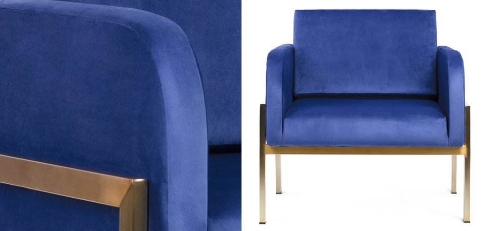 Кресло Velvet Ardmore Chair blue Кресло Velvet Ardmore Chair blue - Loft-Concept в Барнауле