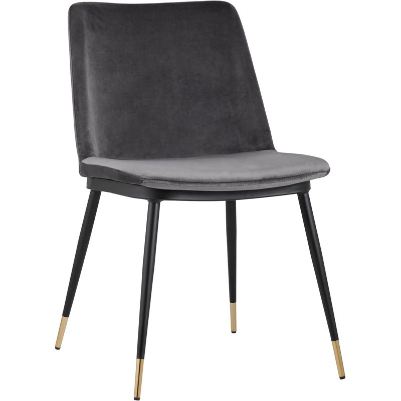 Стул Melissa Chair Серый Велюр Серый Черный Стул Melissa Chair Серый Велюр Серый Черный в Барнауле | Loft Concept