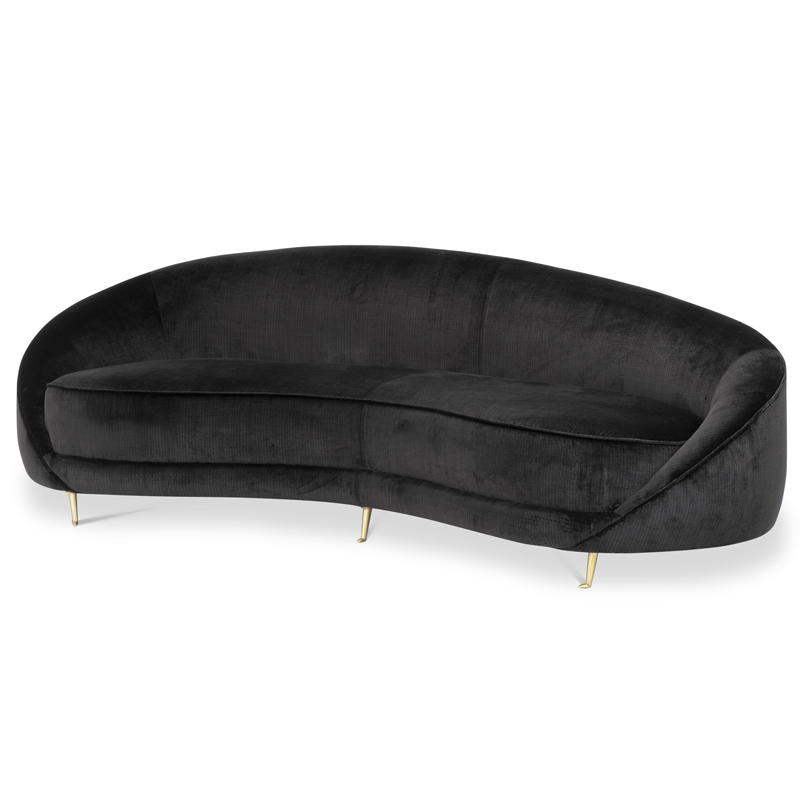 Диван Eichholtz Sofa Esmeralda Черный Латунь Диван Eichholtz Sofa Esmeralda Черный Латунь в Барнауле | Loft Concept
