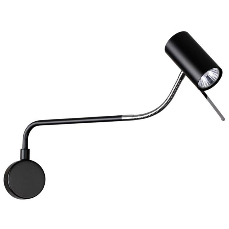 Гибкое бра Trumpet Wall Lamp Хром Хром Черный в Барнауле | Loft Concept 