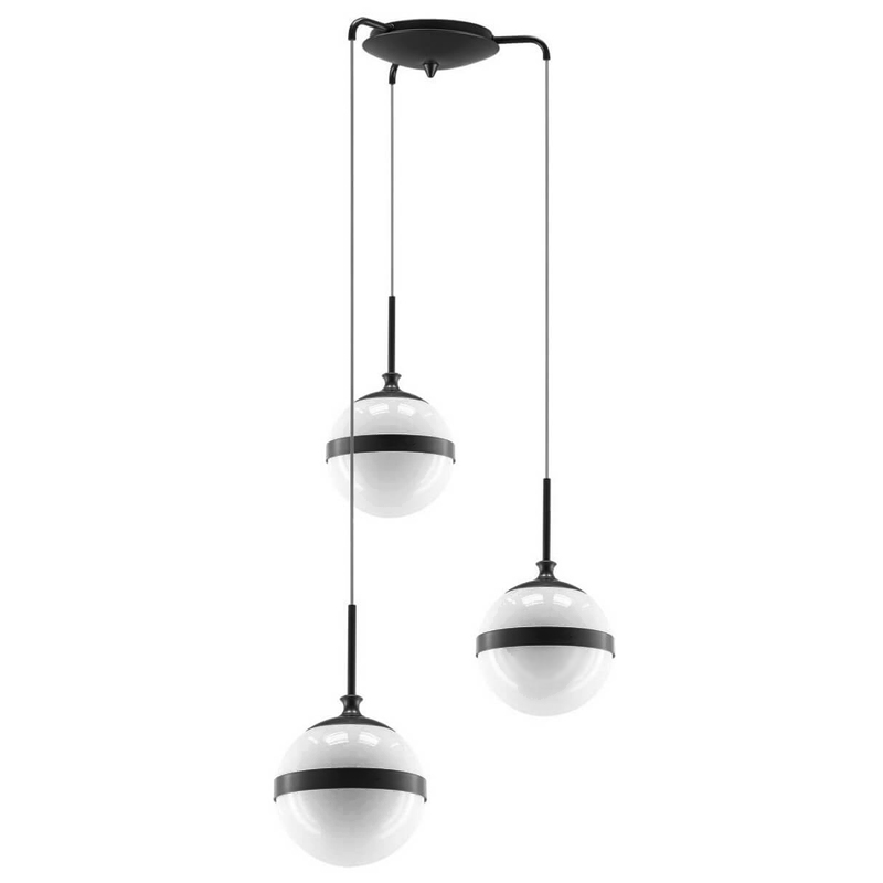 Подвесной светильник Peggy Single Pendant Light Темный хром Белый Подвесной светильник Peggy Single Pendant Light Темный хром Белый в Барнауле | Loft Concept