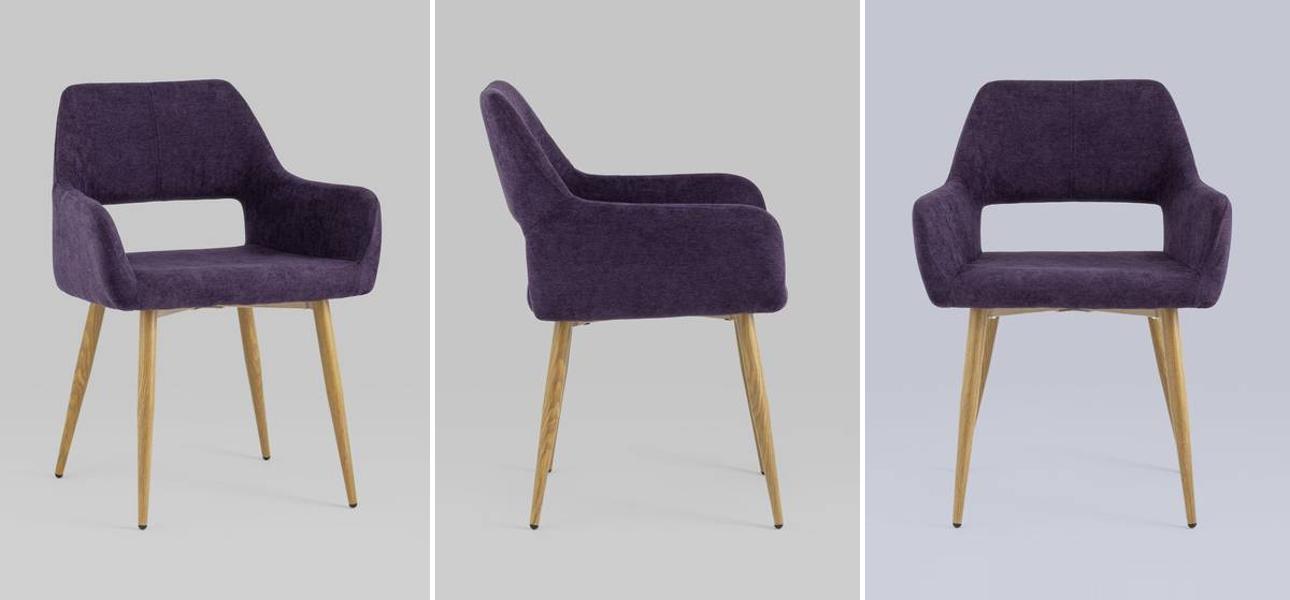 Стул NEASAN Chair Фиолетовый Велюр - фото