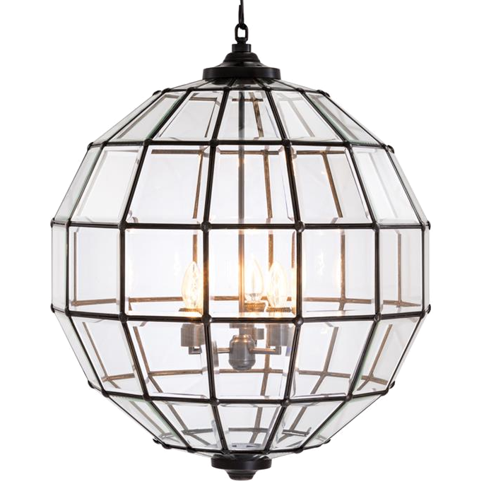 Люстра Lantern Luna Bronze L Темная бронза Прозрачный (Transparent) Люстра Lantern Luna Bronze L Темная бронза Прозрачный (Transparent) в Барнауле | Loft Concept