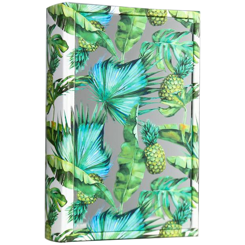 Шкатулка-книга Pineapples and Leaves Mirror Book Box Зеленый Белый Зеркало Шкатулка-книга Pineapples and Leaves Mirror Book Box Зеленый Белый Зеркало в Барнауле | Loft Concept