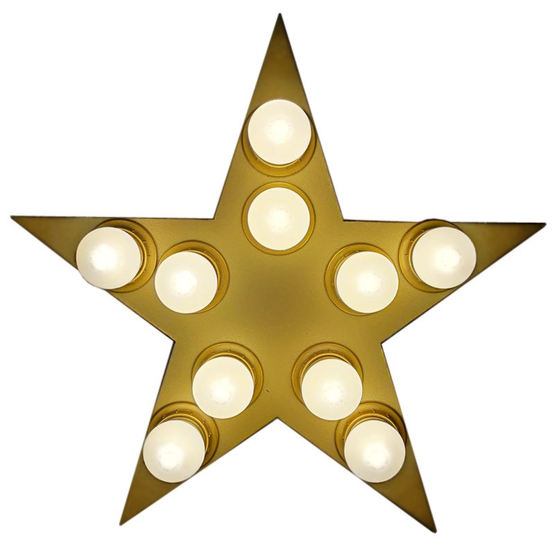 Настенный светильник Star золотая звезда матовое золото Настенный светильник Star золотая звезда матовое золото в Барнауле | Loft Concept