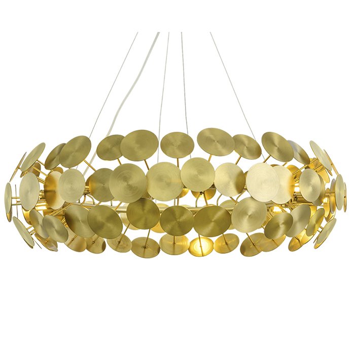 Люстра Metal Disc Chandelier ring Золотой Люстра Metal Disc Chandelier ring Золотой в Барнауле | Loft Concept