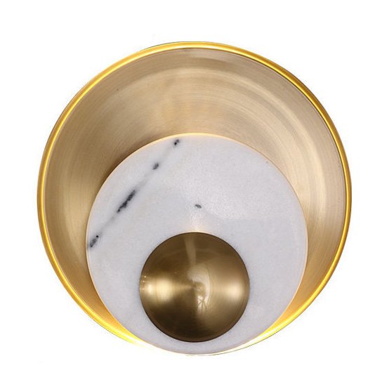 Бра Ginger & Jagger Pearl WALL LAMP round gold Латунь Белый Бра Ginger & Jagger Pearl WALL LAMP round gold Латунь Белый в Барнауле | Loft Concept